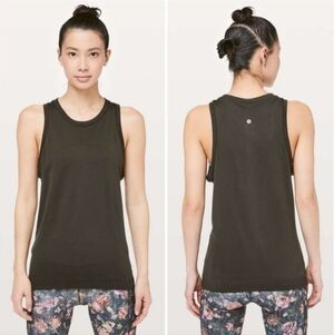 Lululemon Swiftly Breeze Tank Top Dark Olive Green Size 4